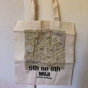 MUJI 5th ave limited edition canvas tote bag